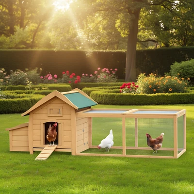 ZOOPRINZ Hühnerstall Hühnervoliere Hühnerhaus Gockel mit Auslauf XL Hühner Geflügel Stall