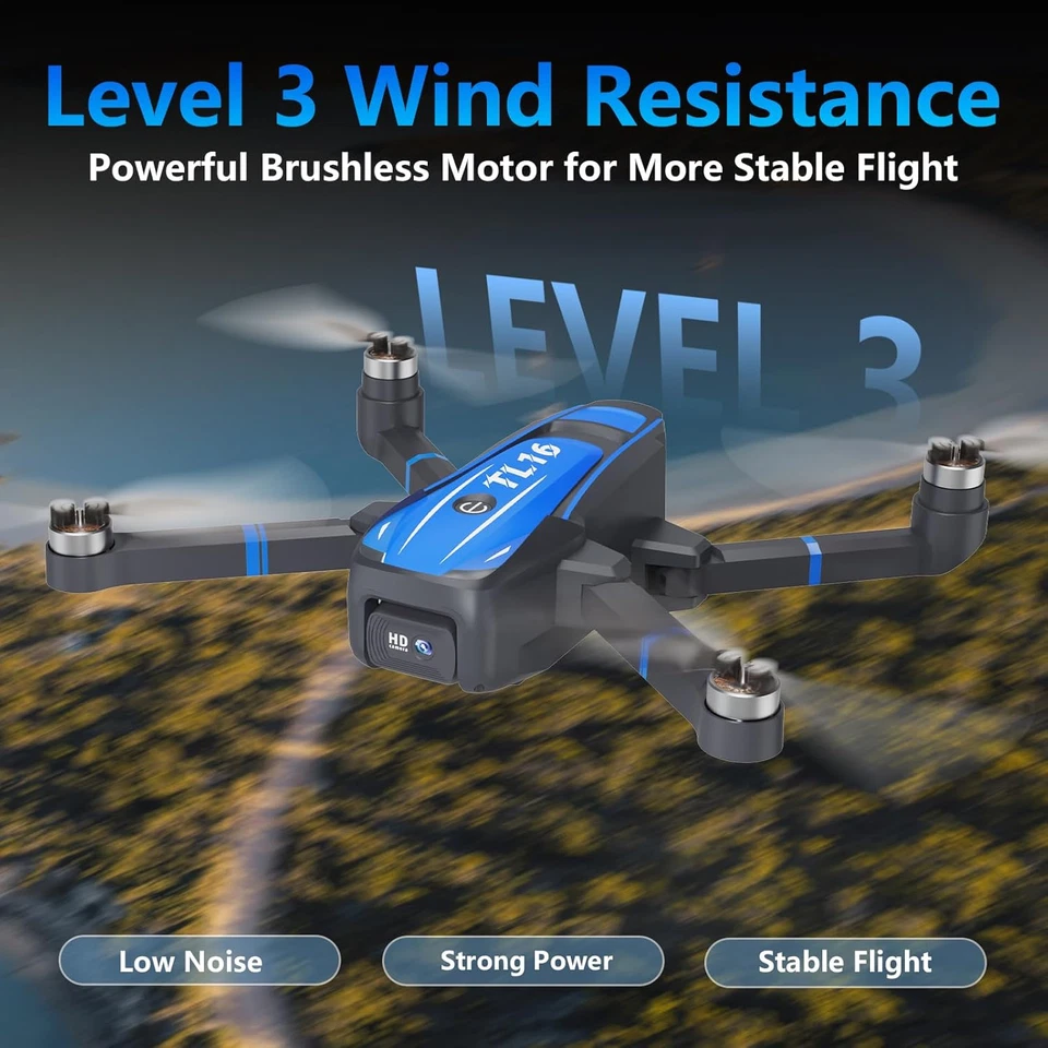 TL16 Drone Con Telecamera 4K per Adulti, Posizionamento Ottico Del Flusso Motore - Immagine 3 di 4