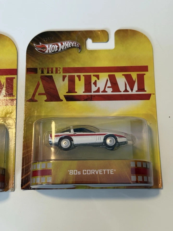 Hot Wheels A TEAM Negro Personalizado GMC Panel Van & Corvette Retro Entertainment Prot Foto 4 de 4