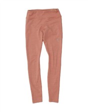 NIKE Womens Dri Fit Leggings UK 10 Small Pink Polyester CV02