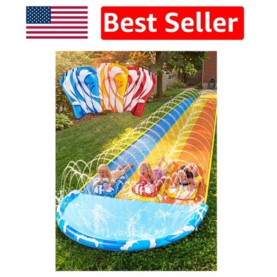 Lawn Water Slide 22.5ft x 82in - Summer Bliss with Body Boards & Sprinklers