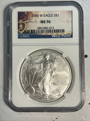2006-W Proof Silver Eagle $1  NGC PF 70, West Point Mint