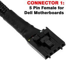 5-Pin Female 4 Pin PWM Cooling Fan Power PC Fan Extension Adapter Cable for D...