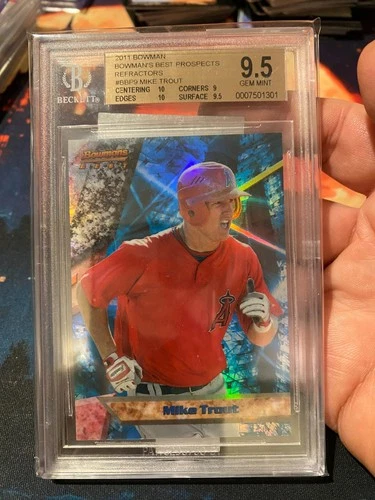 2011 Bowmans Best Refractor Mike Trout BGS 9.5 Rookie Card