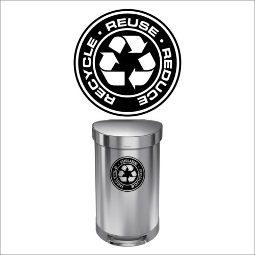 RECYCLE Decal Sticker for trash cans - Home & Office Use! Choose Size! - Afbeelding 1 van 16