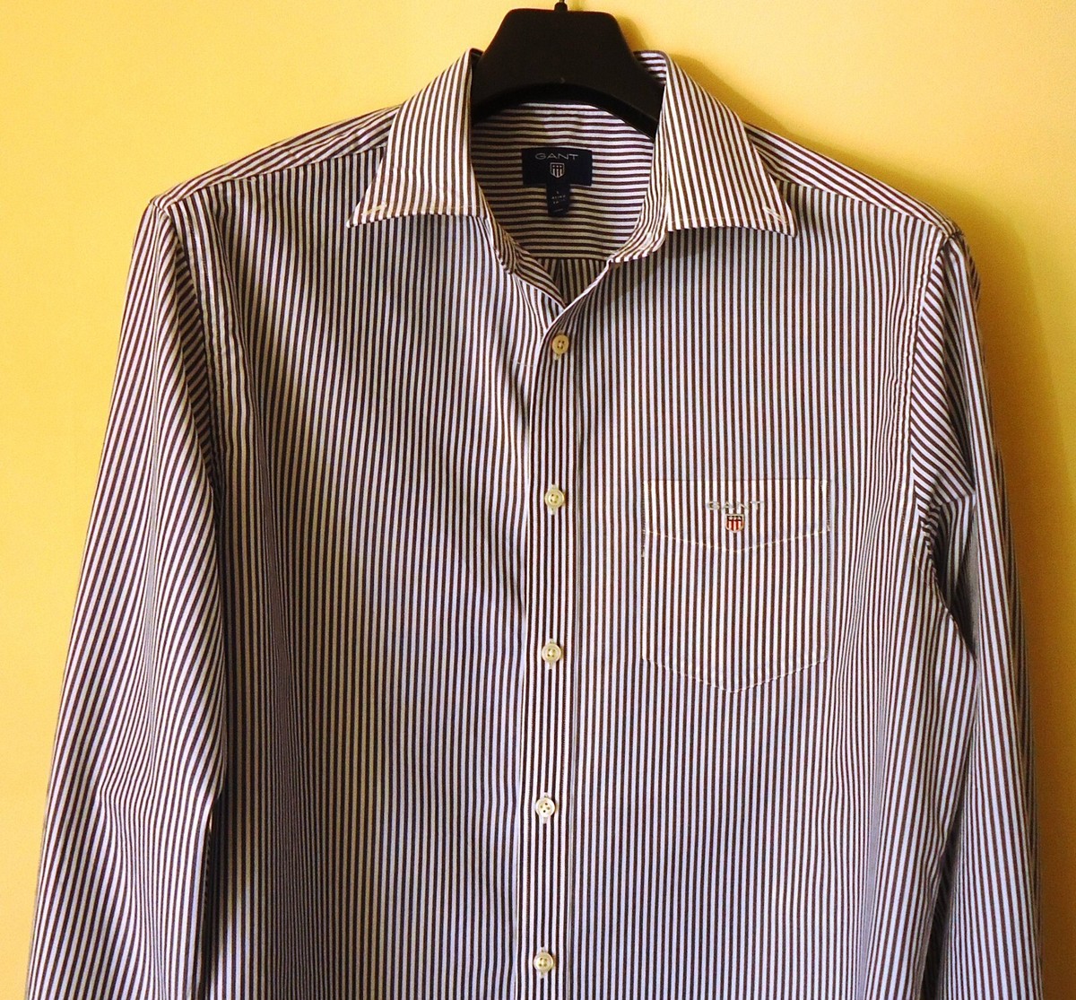 GANT Camicia Uomo Regular Fit, Modello REG BROADCLOTH BANKER BD, Colore Blu College, Taglia XL, Cotone, Logo Ricamato