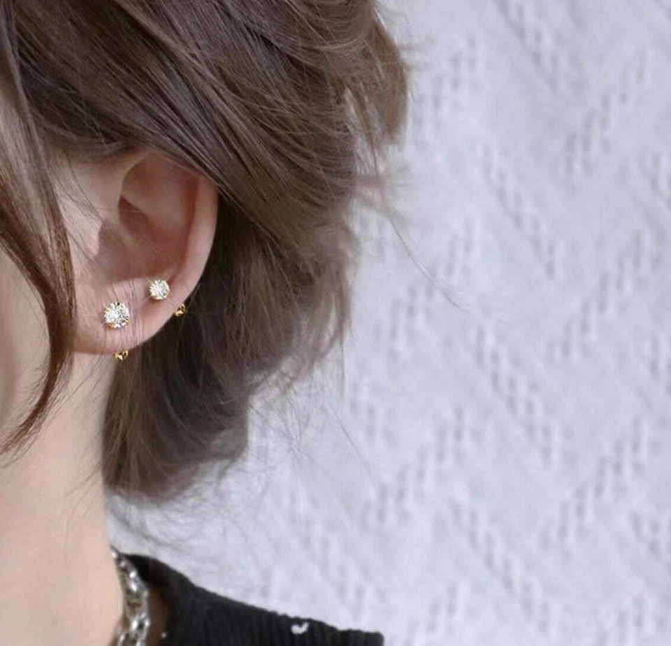 Aretes Argollas En Oro 10k Pendientes Joyería Fina De Moda Regalos Para Mujer Foto 4 de 4