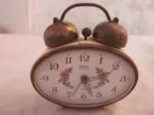 Antique Linder Black Forest West Germany Wind up Alarm Clock Works!