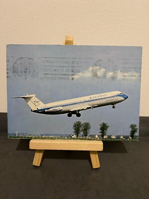 Vintage Postkarte Bavaria Fluggesellschaft, Bac Super One-Eleven Holiday Jet