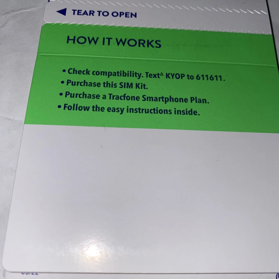 TRACFONE BYOP Bring Your Own Phone Sim Card Activation Kit Micro Nano X2 - Image 3 of 4