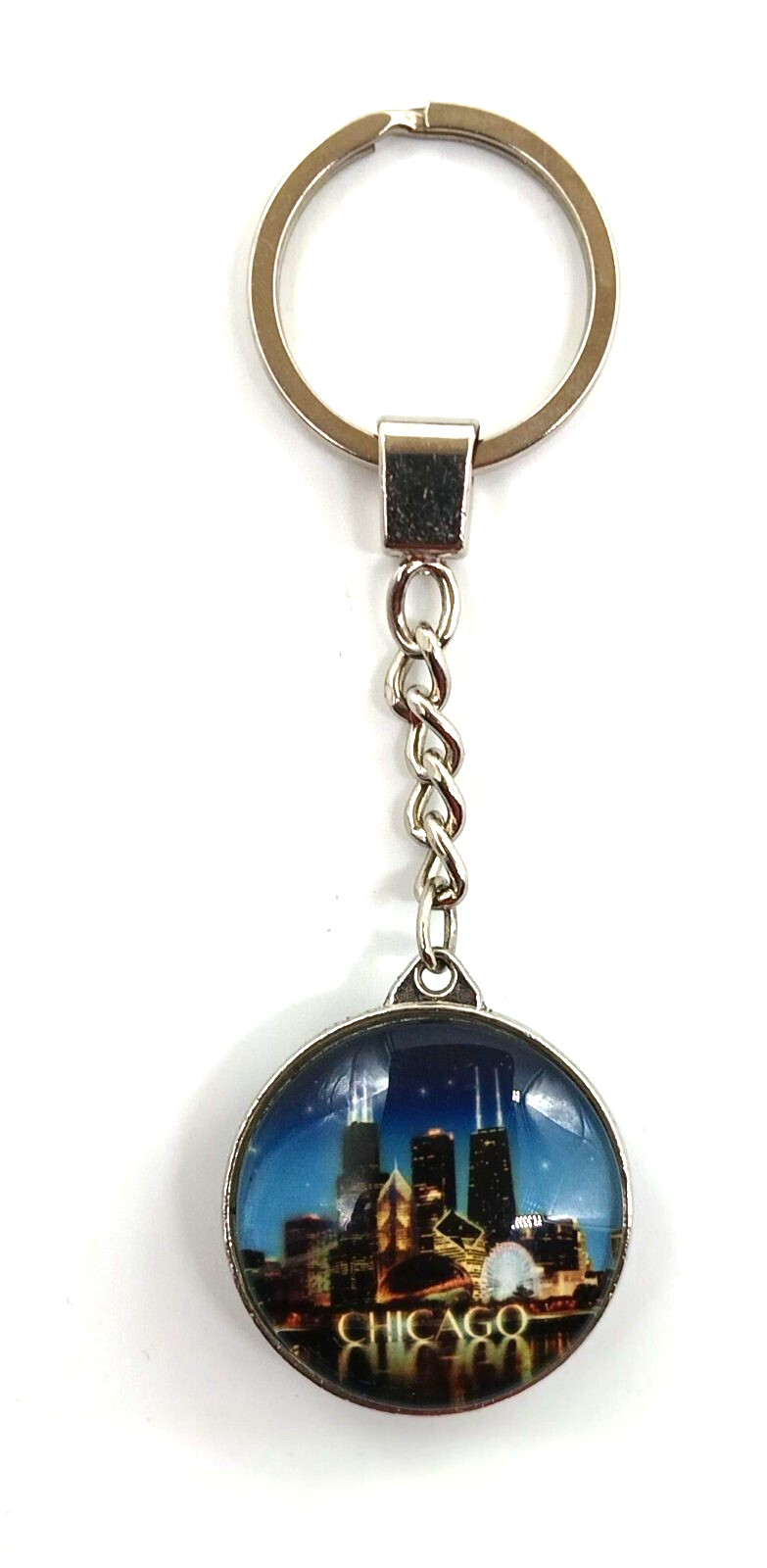 Vintage Chicago Illinois Buildings Skyline Keychain Keyring
