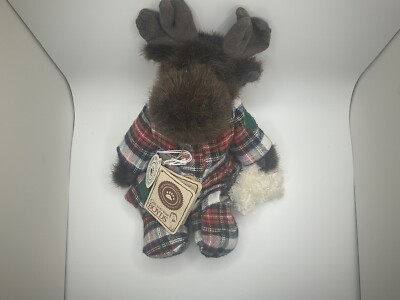 Vintage Boyd's Bears Retired Christmas Maury McSnoozle 9  Tall Plush Moose
