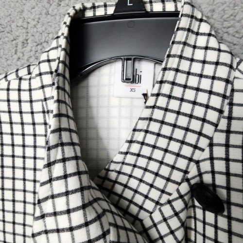CABI Women's XS Black White Windowpane NWT Long Sleeve Button Blazer Jacket - Picture 9 of 12