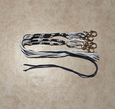 100 Cotton Jewish TZITZIT TSITSIT 1 Set of 4 Tassels w/ 24K gold-plated Clips