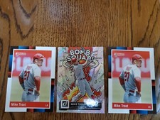 2022 Donruss Baseball Mike Trout Bomb Squad Card Rapture Parallel + Retro Lot 3