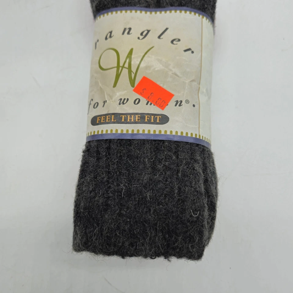 Женские носки Wrangler упаковка 2 пары шерстяная смесь красные черные винтажные сделано в США - Изображение 4 из 4