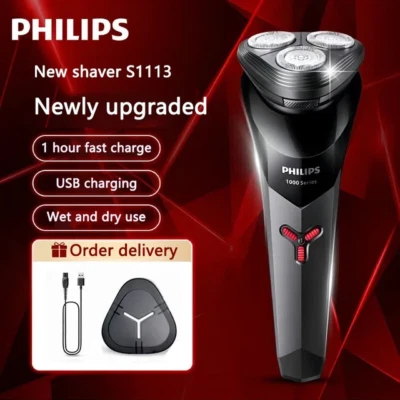 Philips S1113 Electric Shaver for Men Charging Power Cut Stainless Steel Blade
