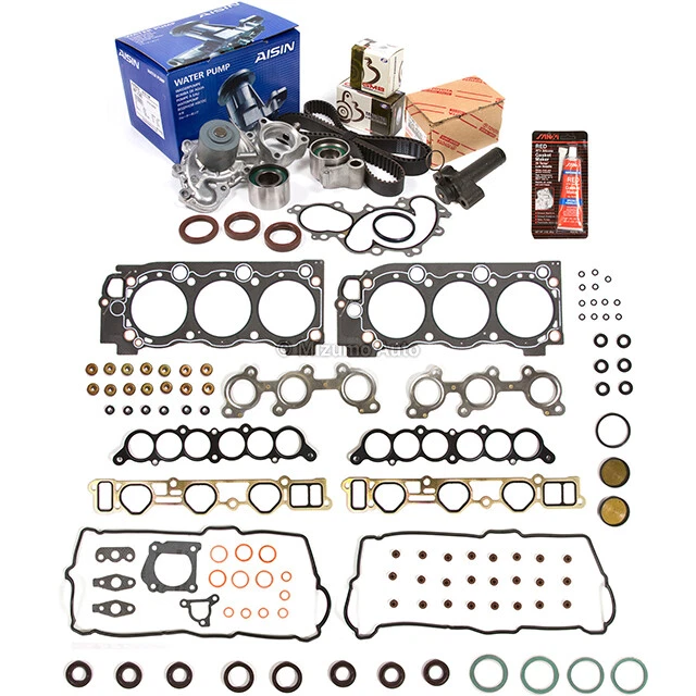 Juego de juntas de culata Kit de correa de distribución Bomba de agua Ajuste 95-04 Toyota Tacoma T100 5VZFE Foto 2 de 4