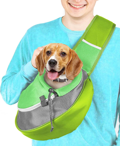 Pet Sling Carrier - Small Dog Puppy Cat Carrying Bag Purse Pouch - for Pooch Dog