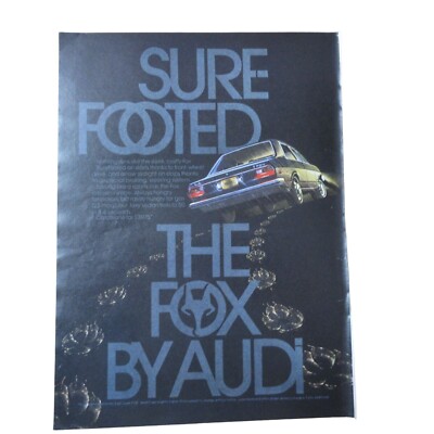 1974 Audi Fox Automobile - Sure Footed - Vintage Print Ad