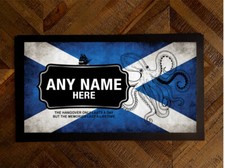 Personalised Bar runner mat -  scottish Flag Kraken Bar runner mat pubs