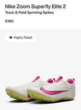 CD4382-101 160 Men  s 11.5 Nike Zoom Superfly Elite 2 Track Sprinting Spikes