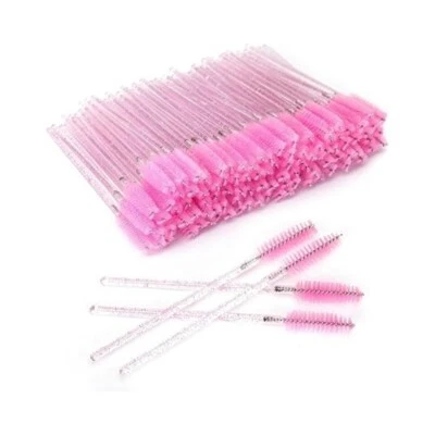 Crystal Mascara Sticks, Disposable Eyelash & Brow Brushes for Extensions.