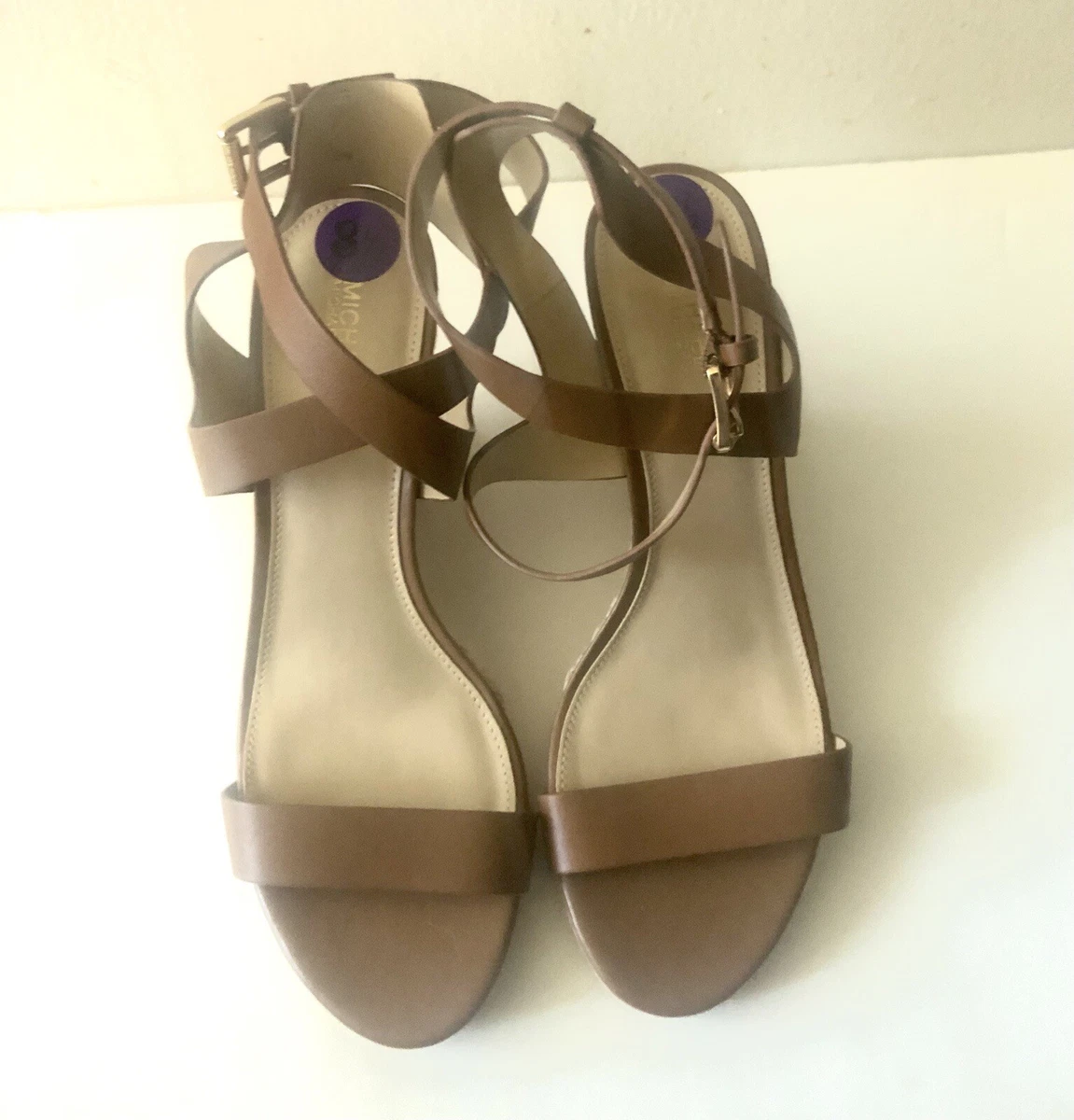 Michael kors outlet tan wedges