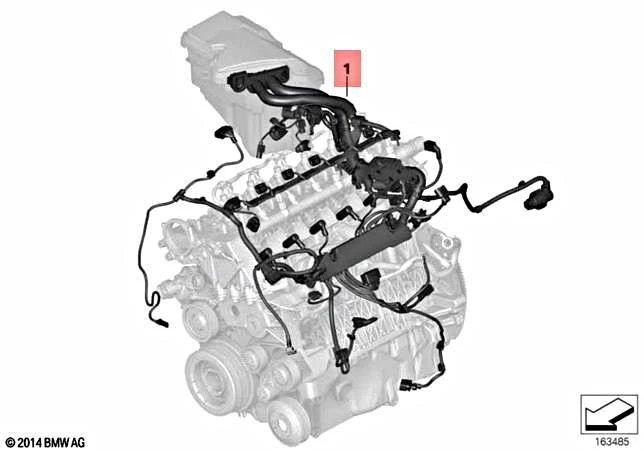 Genuine BMW X5 X6 E70 E71 X5 3.0sd Engine Wiring Harness Dde 