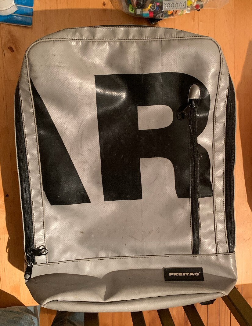 Rare FREITAG Hazzard Backpack - Black and Gray - Good Condition