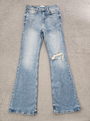 Forever 21 Jeans Womens 27 Blue Flare Leg Light Wash Denim