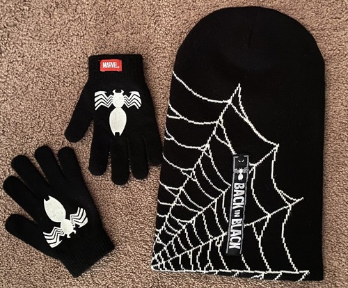 Boys The Amazing Spider-Man Ski Mask Gloves Set One Size Fits Most Back In Black - Picture 2 of 3