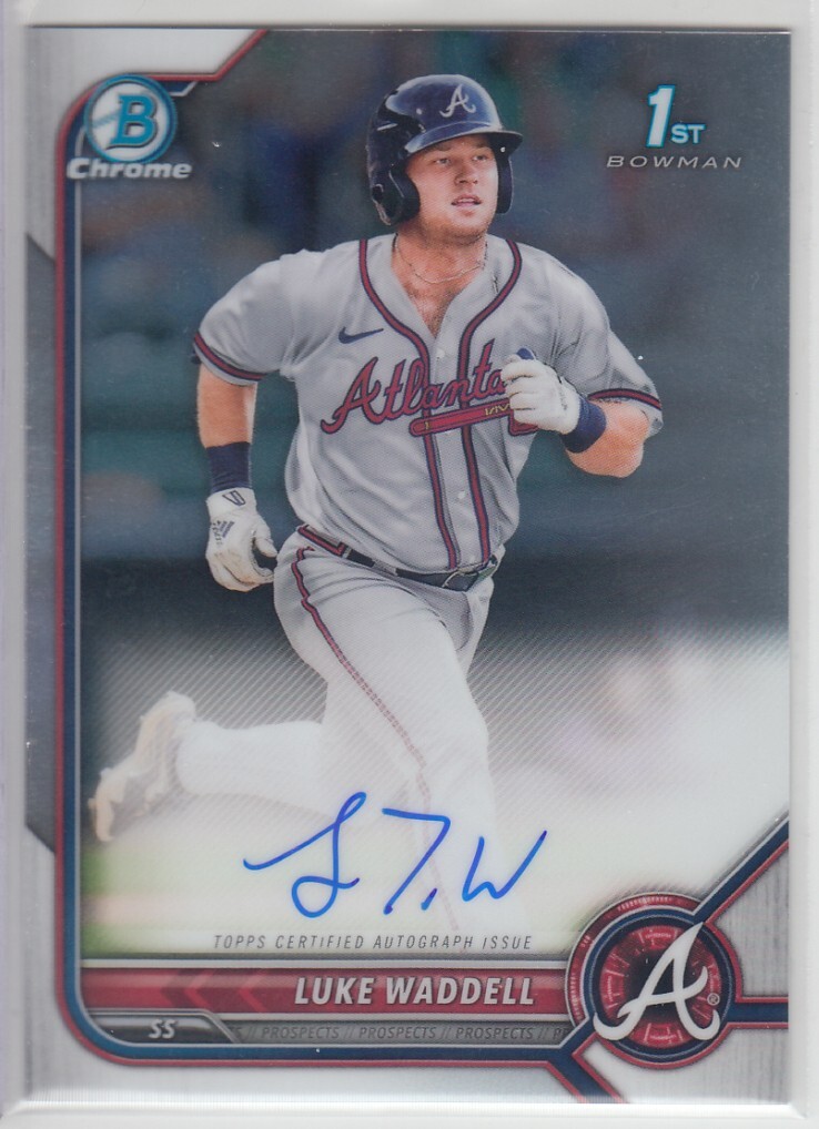 2022 Bowman Luke Waddell 1st Bowman Chrome Auto Atlanta Braves