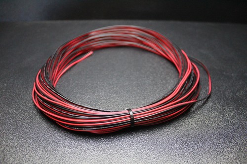 24 GAUGE PER 5 FT RED BLACK ZIP WIRE AWG CABLE POWER GROUND STRANDED COPPER CAR - Picture 6 of 8