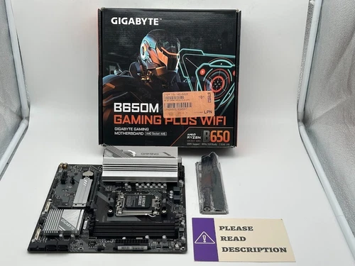 GIGABYTE B650M GAMING PLUS WIFI AM5 AMD M-ATX DDR5 Motherboard READ/FOR PARTS
