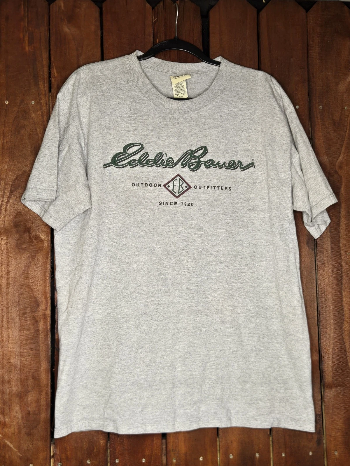 Vintage Eddie Bauer Outdoor Outfitters Gray Shirt Made in USA Medium