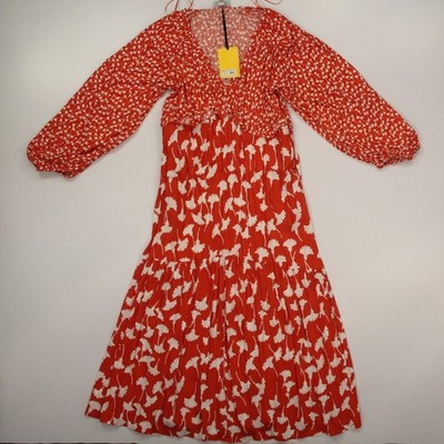 Diane Von Furstenberg X Target Poppy Maxi Dress Women's Size 2XL Orange NWT