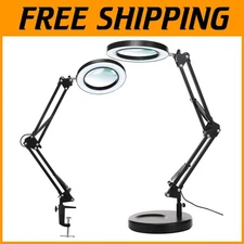 LED Magnifier Swivel Arm Light, 10X Magnification