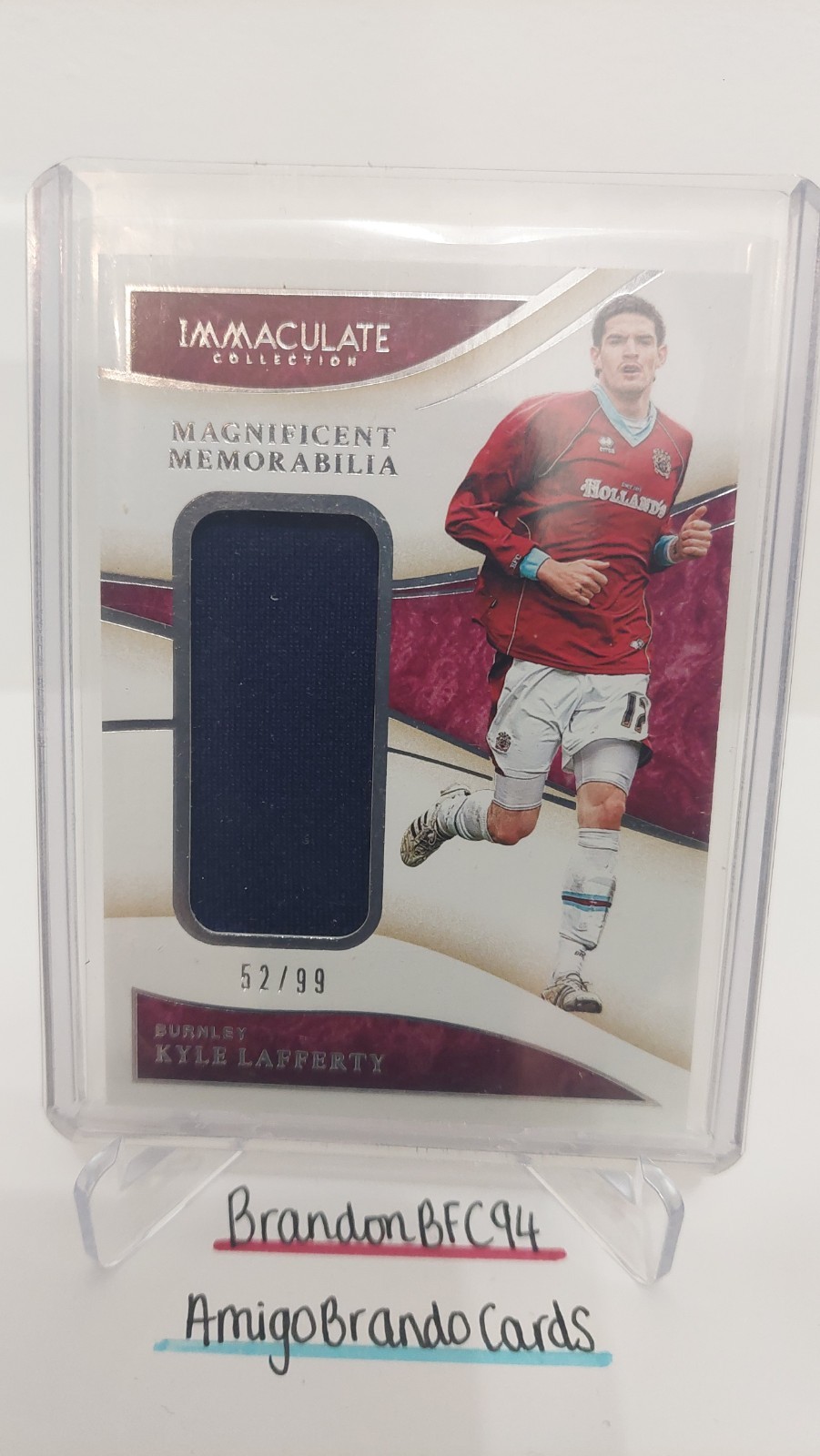 Kyle Lafferty Patch /99 - Burnley - 2020 Immaculate  - Magnificent Memorabilia for sale on Ebay