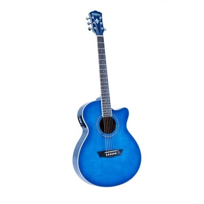 WASHBURN FESTIVAL EA15 Transparent Blue Mini Jumbo Acoustic
