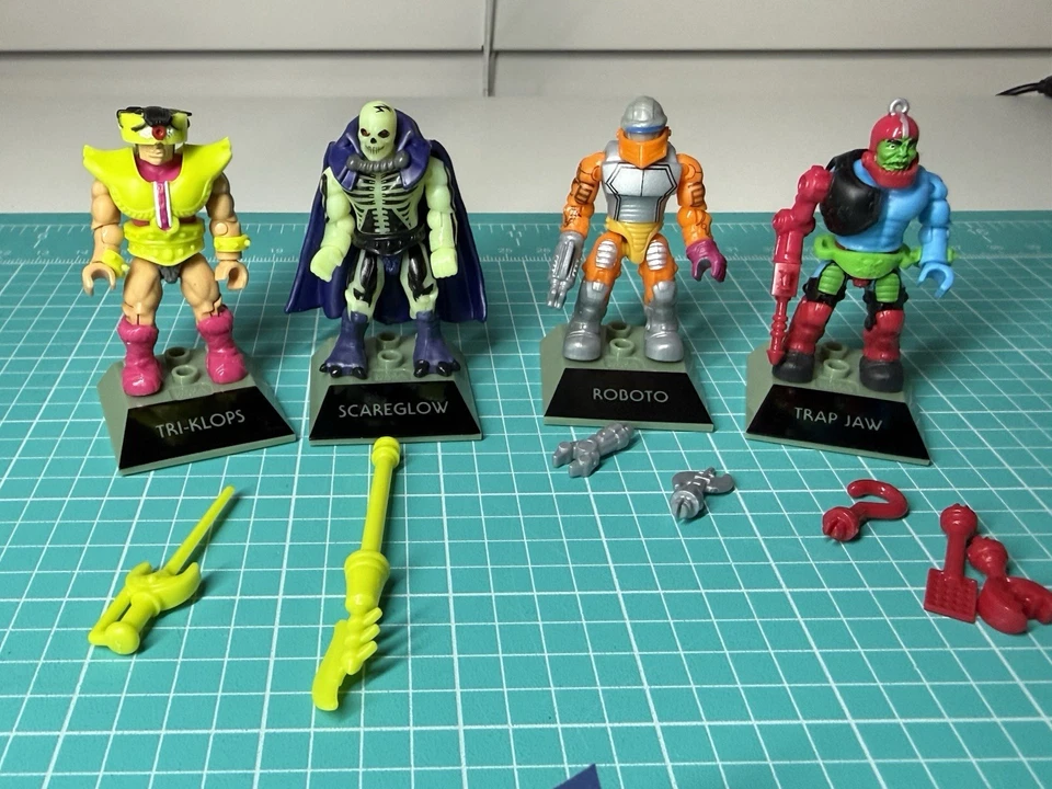 4pcs Mega Construx Masters Of the Universe Scare Glow Tri-Klops Trap Jaw Roboto - Image 2 of 2