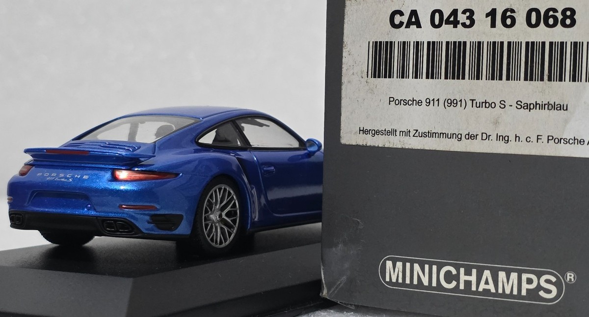 ミニカー 1/43 PORSCHE 911 (991) Turbo / PMA Porsche 911 (991.1) Turbo S 2014 Sapphire Blue 1:43 Minichamps CA