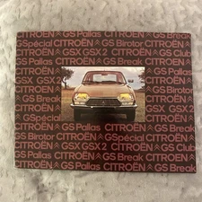 Prospectus Vntg CITROEN GS Gamme 1974 Automobile Catalogue Brochure