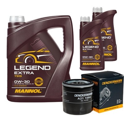 DENCKERMANN Ölfilter 7 L MANNOL Legend Extra 0W-30 für Ford Focus IV Turnier HP