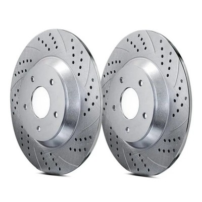 For Audi A4 05-06 ATL Autosports Double Drilled & Slotted Rear Brake Rotors
