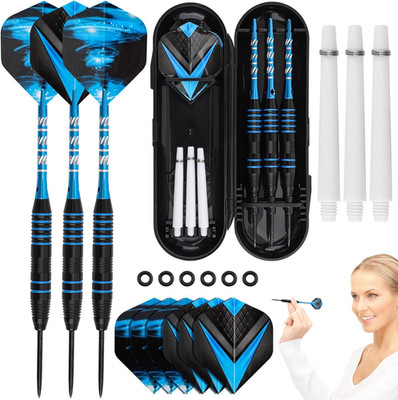 3 Stück Dartpfeile Metallspitze Profi Steeldarts 22gram Dartpfeile Steel Set Wol