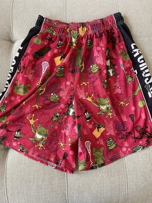 Flow Society Men's Lacrosse Shorts Size Large Frogs Red