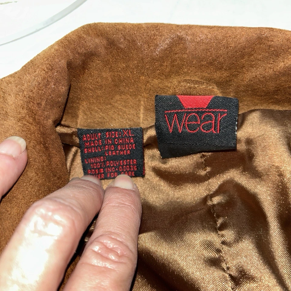 Jaqueta de Camurça Vintage Virginia Slims Feminina V Wear Marrom Rústico Cabine Western - Imagem 4 de 4