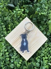 Black Staffordshire Bull Terrier Staffie Dog Acrylic Keyring Gift For Dog Lover