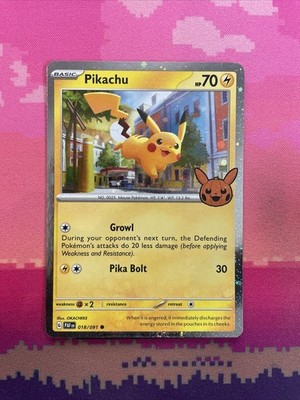Pokemon Karte Pikachu Trick Or Trade Cosmo Holo 018/091 Near Mint